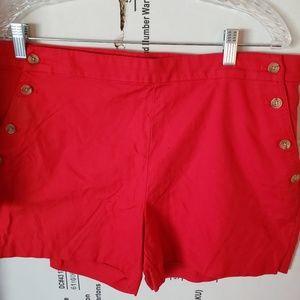 Bright Red Sailor Style Shorts